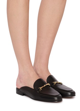 Figure View - Click To Enlarge - PEDDER RED - Taia Leather Loafer Slides
