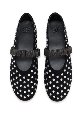 Detail View - Click To Enlarge - PEDDER RED - Bacca Suede Mary Jane Flats