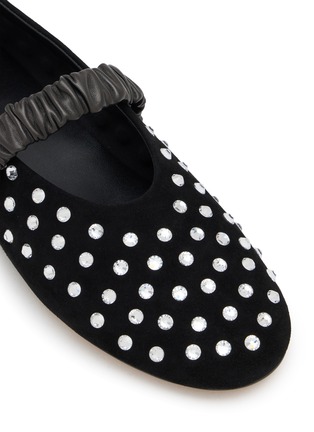 Detail View - Click To Enlarge - PEDDER RED - Bacca Suede Mary Jane Flats