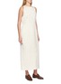 Detail View - Click To Enlarge - LA COLLECTION - Detachable High Neck Asymmetrical Drape Maxi Dress