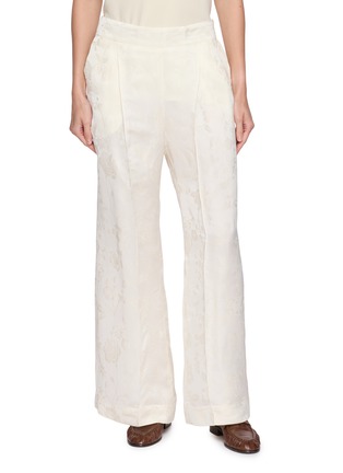 Main View - Click To Enlarge - LA COLLECTION - Jacquard Suiting Pants