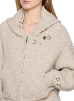  - WE11DONE - Cropped Rose With Thorns Embellished Knit Jacket