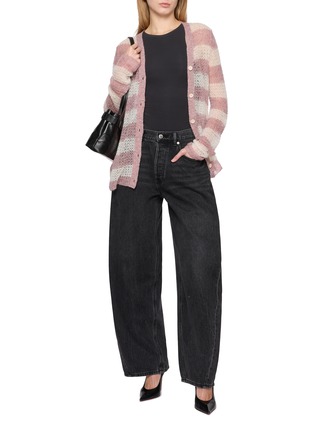 Figure View - Click To Enlarge - WE11DONE - Striped V-Neck Knit Cardigan