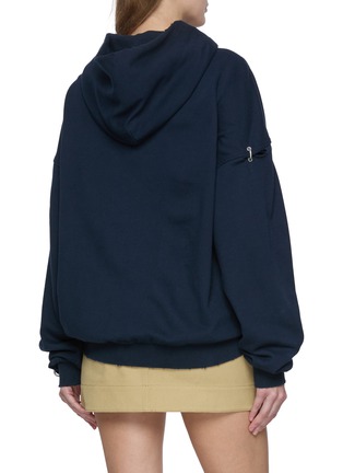 Back View - Click To Enlarge - WE11DONE - Piercing Detail Zip Up Hoodie