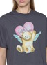  - WE11DONE - Cropped Angel Teddy Print Cotton T-Shirt