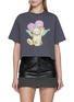 WE11DONE Cropped Angel Teddy Print Cotton T-Shirt