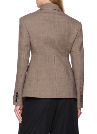 Back View - Click To Enlarge - WE11DONE - Checkered Hourglass Sigle Breasted Blazer