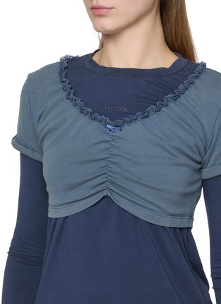  - WE11DONE - Long Sleeve Washed Layered Logo Top