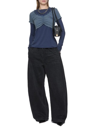 Figure View - Click To Enlarge - WE11DONE - Long Sleeve Washed Layered Logo Top