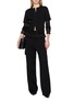 Figure View - Click To Enlarge - WE11DONE - Ruffle Layered Drawstring Waist Knit Pants