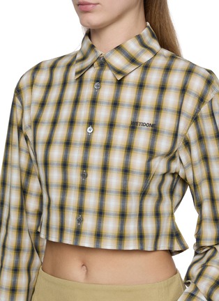  - WE11DONE - Cropped Chequered Shirt