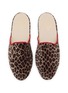 Detail View - Click To Enlarge - C.R.B. SHOES - Leopard Print Red Grosgrain Trim Slippers
