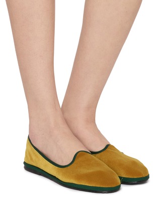 Figure View - Click To Enlarge - C.R.B. SHOES - Friulana Grosgrain Trim Slippers
