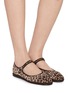 Figure View - Click To Enlarge - C.R.B. SHOES - Grosgrain Trim Mary Jane Flats