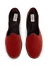 Detail View - Click To Enlarge - C.R.B. SHOES - Friulana Fur Insole Grosgrain Trim Slippers