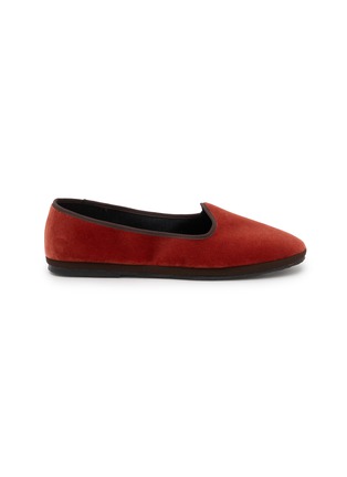 Main View - Click To Enlarge - C.R.B. SHOES - Friulana Fur Insole Grosgrain Trim Slippers