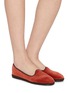 Figure View - Click To Enlarge - C.R.B. SHOES - Friulana Fur Insole Grosgrain Trim Slippers