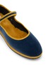 Detail View - Click To Enlarge - C.R.B. SHOES - Fur Insole Grosgrain Trim Mary Jane Flats