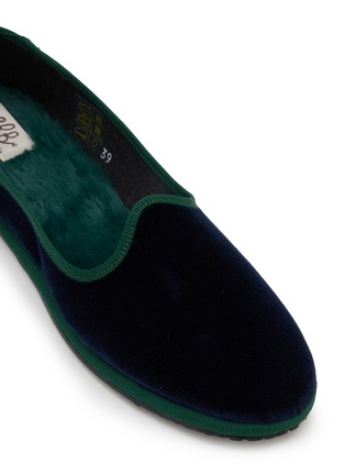 Detail View - Click To Enlarge - C.R.B. SHOES - Friulana Grosgrain Trim Slippers