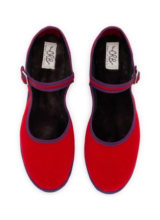 Detail View - Click To Enlarge - C.R.B. SHOES - Grosgrain Trim Mary Jane Flats