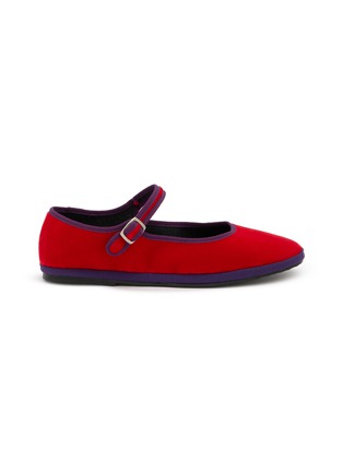 Main View - Click To Enlarge - C.R.B. SHOES - Grosgrain Trim Mary Jane Flats