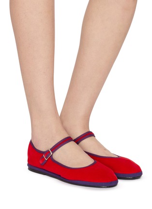 Figure View - Click To Enlarge - C.R.B. SHOES - Grosgrain Trim Mary Jane Flats