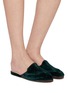 Figure View - Click To Enlarge - C.R.B. SHOES - Grosgrain Trim Slippers