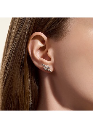  - JOHN HARDY - Spear Sterling Silver Diamond Pave Stud Earrings