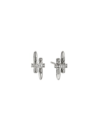 Main View - Click To Enlarge - JOHN HARDY - Spear Sterling Silver Diamond Pave Stud Earrings