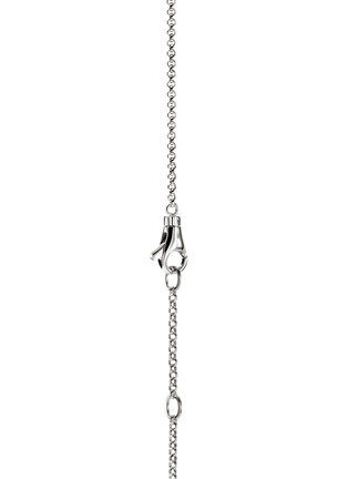 Detail View - Click To Enlarge - JOHN HARDY - Spear Sterling Silver Diamond Pave Rolo Chain Station Necklace — Size 16-18
