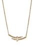 Detail View - Click To Enlarge - JOHN HARDY - Spear 14K Gold Diamond Pave Rolo Chain Station Necklace — Size 16-18