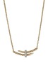 JOHN HARDY Spear 14K Gold Diamond Pave Rolo Chain Station Necklace — Size 16-18