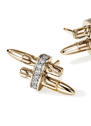 Detail View - Click To Enlarge - JOHN HARDY - Spear 14K Gold Diamond Pave Stud Earrings