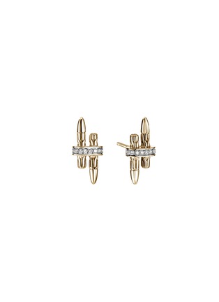 Main View - Click To Enlarge - JOHN HARDY - Spear 14K Gold Diamond Pave Stud Earrings