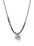 Detail View - Click To Enlarge - JOHN HARDY - Heishi Sterling Silver Lapis Lazuli Box Chain Tag Pendant Necklace — Size 22
