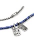 - JOHN HARDY - Heishi Sterling Silver Lapis Lazuli Box Chain Tag Pendant Necklace — Size 22