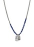 JOHN HARDY Heishi Sterling Silver Lapis Lazuli Box Chain Tag Pendant Necklace — Size 22