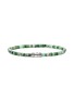 JOHN HARDY Heishi Sterling Silver Malachite Green Quartz Aventurine Chrysoprase Emerald Beaded Bracelet — Size UM