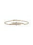 JOHN HARDY Spear 14K Gold Diamond Pave Rolo Chain Station Bracelet — Size US