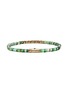 JOHN HARDY Heishi 14K Gold Malachite Green Quartz Aventurine Chrysoprase Emerald Beaded Bracelet — Size UL