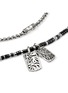  - JOHN HARDY - Heishi Sterling Silver Onyx Hematite Box Chain Tag Pendant Necklace — Size 22