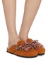 Figure View - Click To Enlarge - TAJI - Sabot Rock Suede Clogs