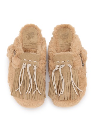 Detail View - Click To Enlarge - TAJI SHOES - Sabot Pelliccia Eco Fur Clogs