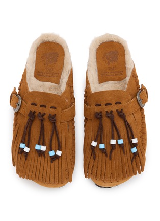 Detail View - Click To Enlarge - TAJI SHOES - Caribe Suede Clogs