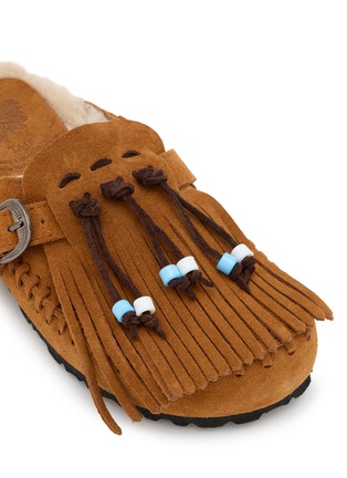 Detail View - Click To Enlarge - TAJI SHOES - Caribe Suede Clogs