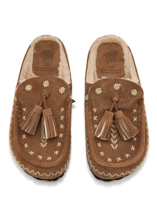 Detail View - Click To Enlarge - TAJI SHOES - Kai Suede Clogs