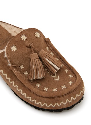 Detail View - Click To Enlarge - TAJI SHOES - Kai Suede Clogs