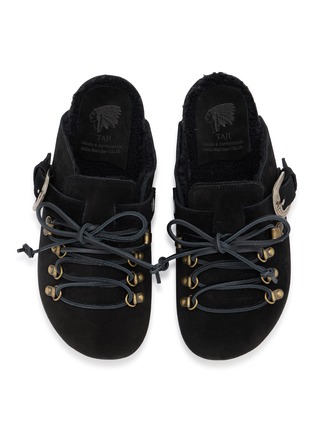 Detail View - Click To Enlarge - TAJI SHOES - Sabot Rock Suede Clogs