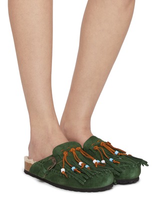 Figure View - Click To Enlarge - TAJI - Caribe Suede Clogs