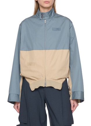 Main View - Click To Enlarge - MM6 MAISON MARGIELA - Two way Zip Up Cotton Jacket